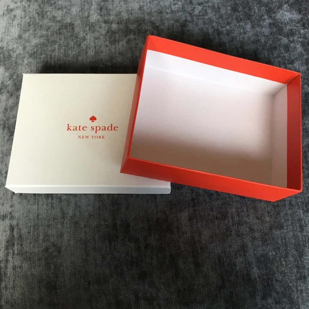 Kate Spade Jewelry Box Red White Classic Logo 4.5 x 5.75 inches